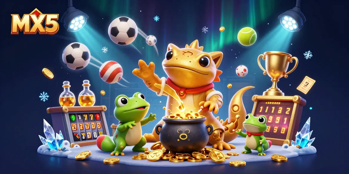 Experience the thrilling action at MX5 as our golden alchemist transforms coins amidst vibrant sports betting.