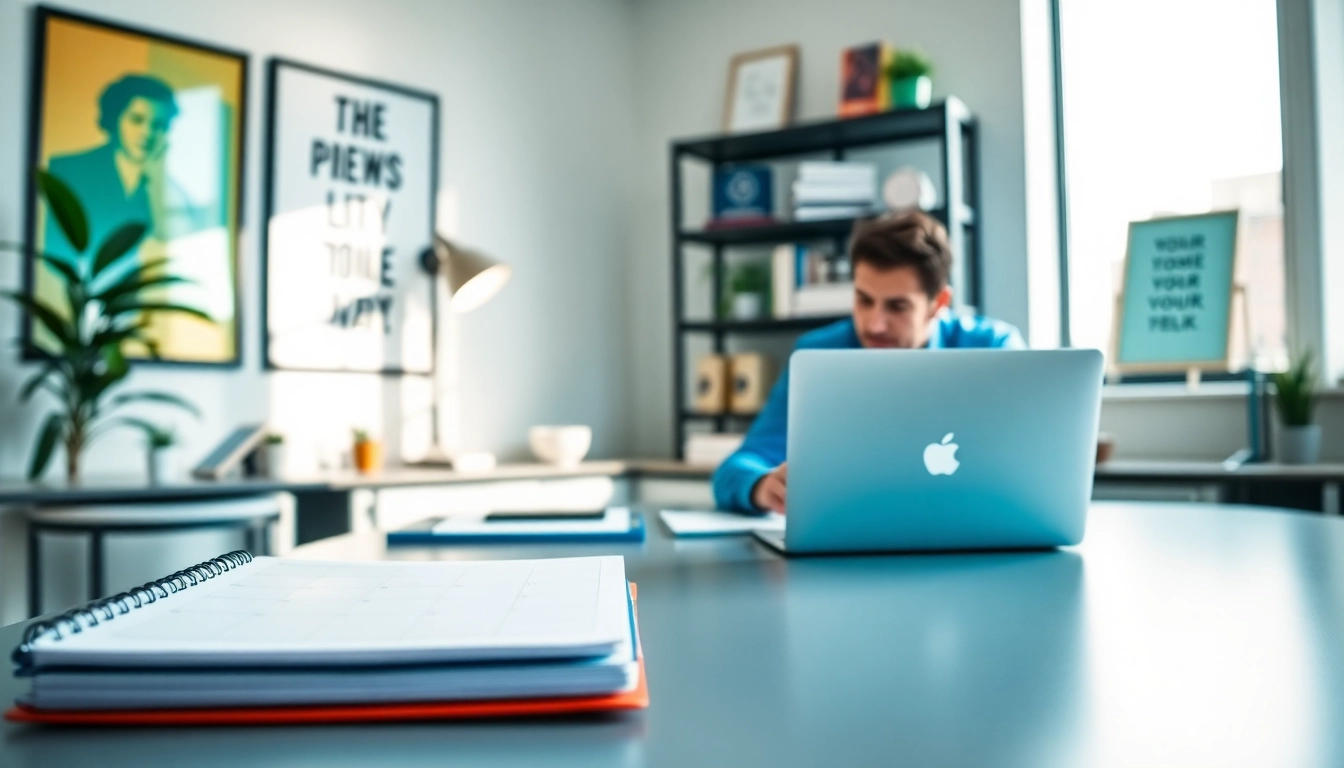 Focused workspace designed to Achieve Peak Productivity with digital tools and organized decor.