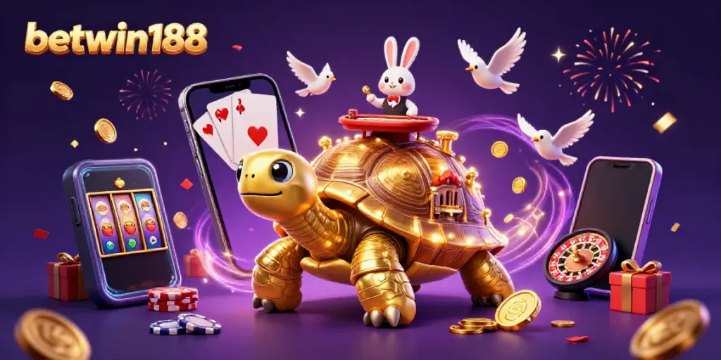 Permainan slot betwin188 yang mengasyikkan dengan kuda laut emas dan dealer kelinci di dunia kasino digital.