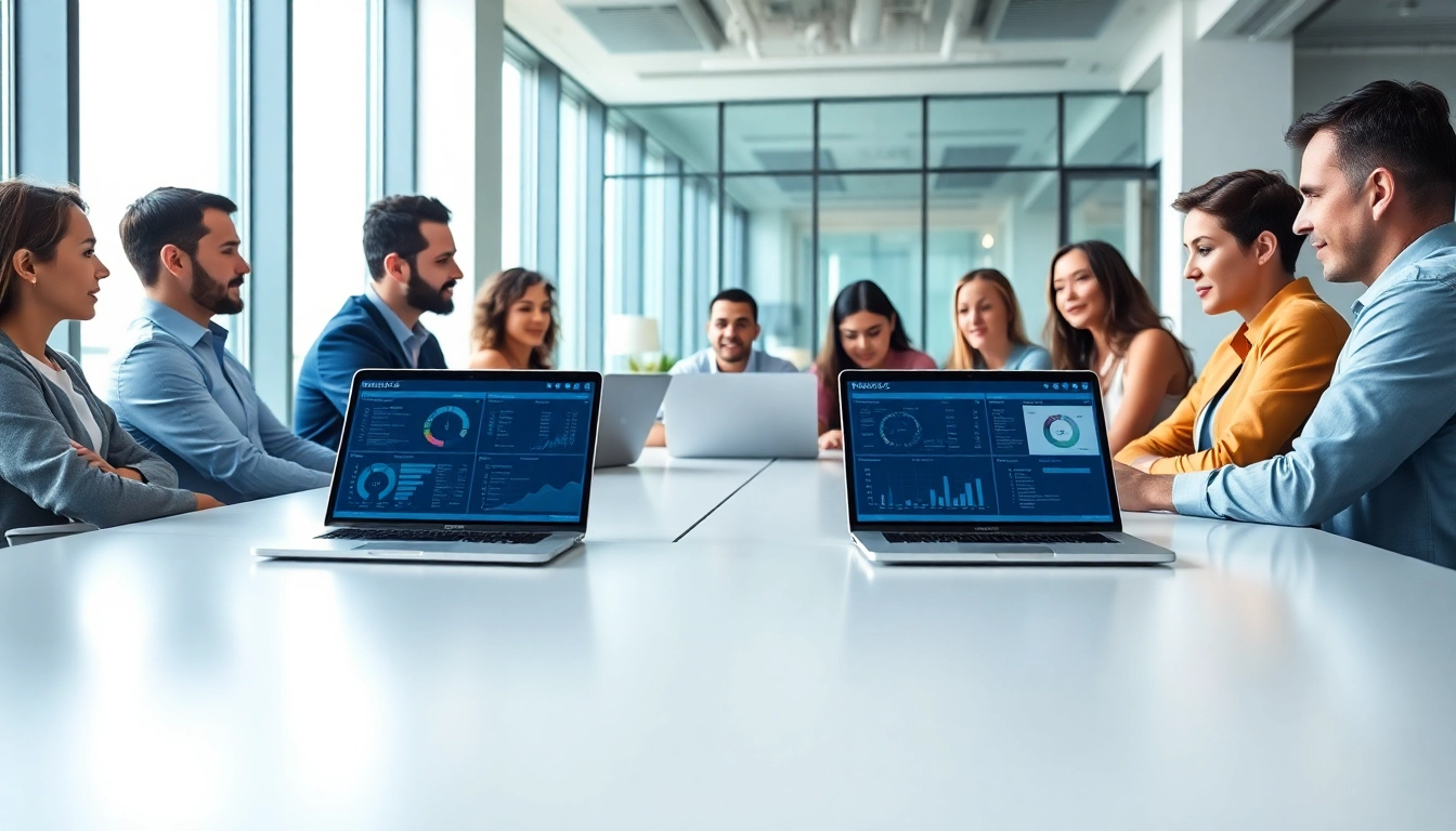 Enhance federal contract documentation automation with a professional team collaborating in a modern workspace.