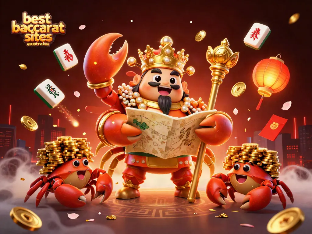 Play engaging baccarat at the best baccarat sites Australia, featuring a vibrant 3D casino scene.