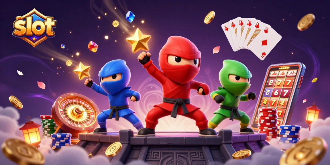 Slot gacor menunjukkan koin emas melayang dan karakter chameleon ninja terampil dalam aksi