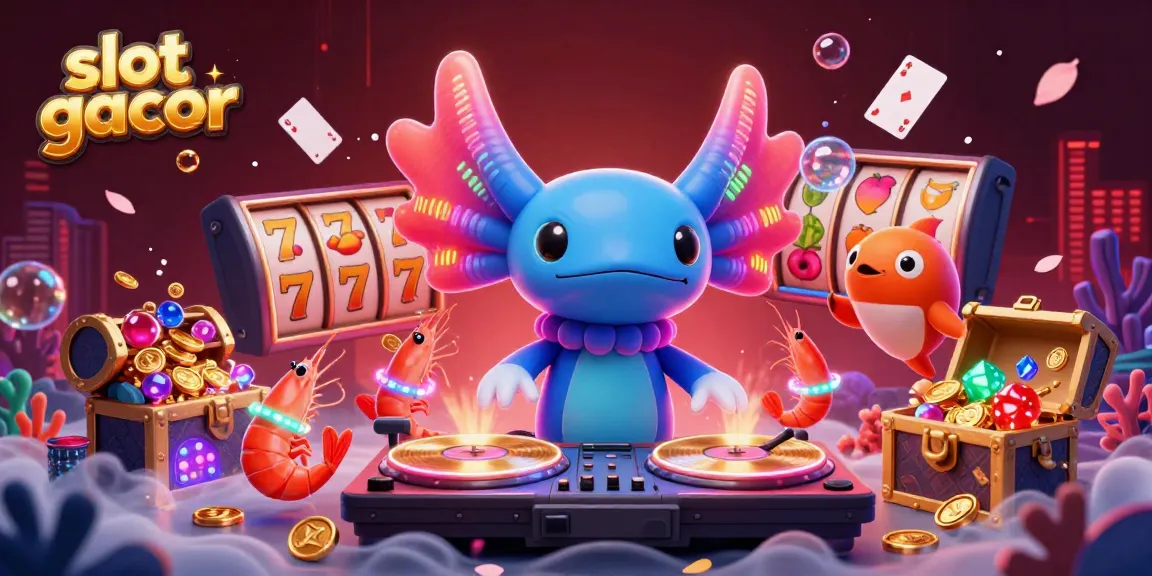 Engage in thrilling slot gacor action surrounded by vibrant characters and playful underwater elements.