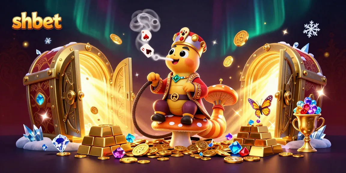 Place your bets at shbet with a vibrant 3D illustration of whimsical casino elements.