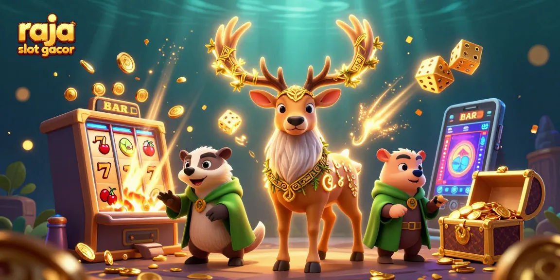 Experience the excitement of raja slot gacor with dynamic 3D characters, jackpots, and casino game visuals.