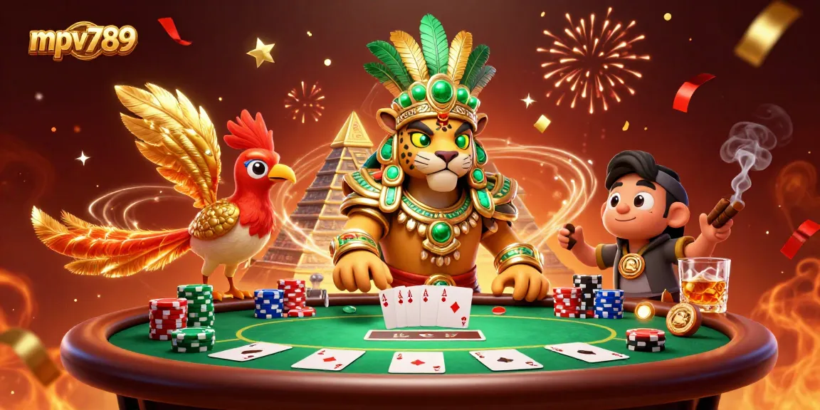 Experience thrilling poker action with mpv789’s vibrant 3D digital illustration showcasing casino excitement.
