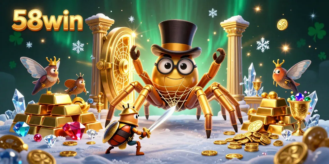 Engage with thrilling games at 58win, featuring a vibrant casino scene with captivating characters.