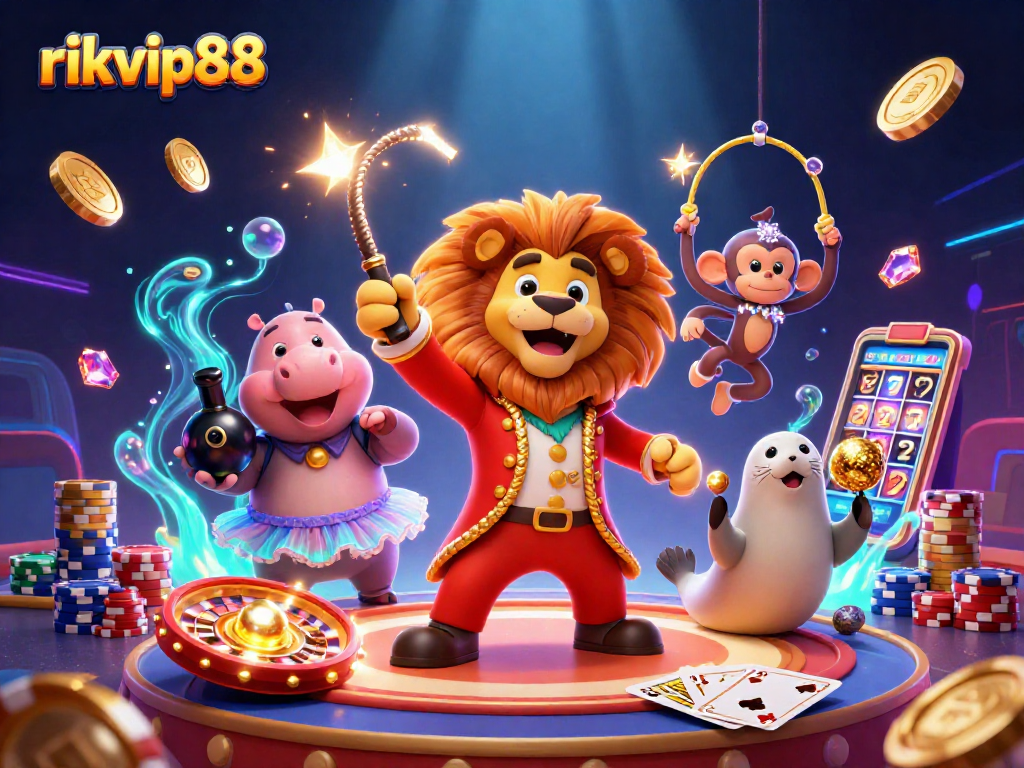 Play exciting games at rikvip88 featuring vibrant 3D characters and mesmerizing casino elements.