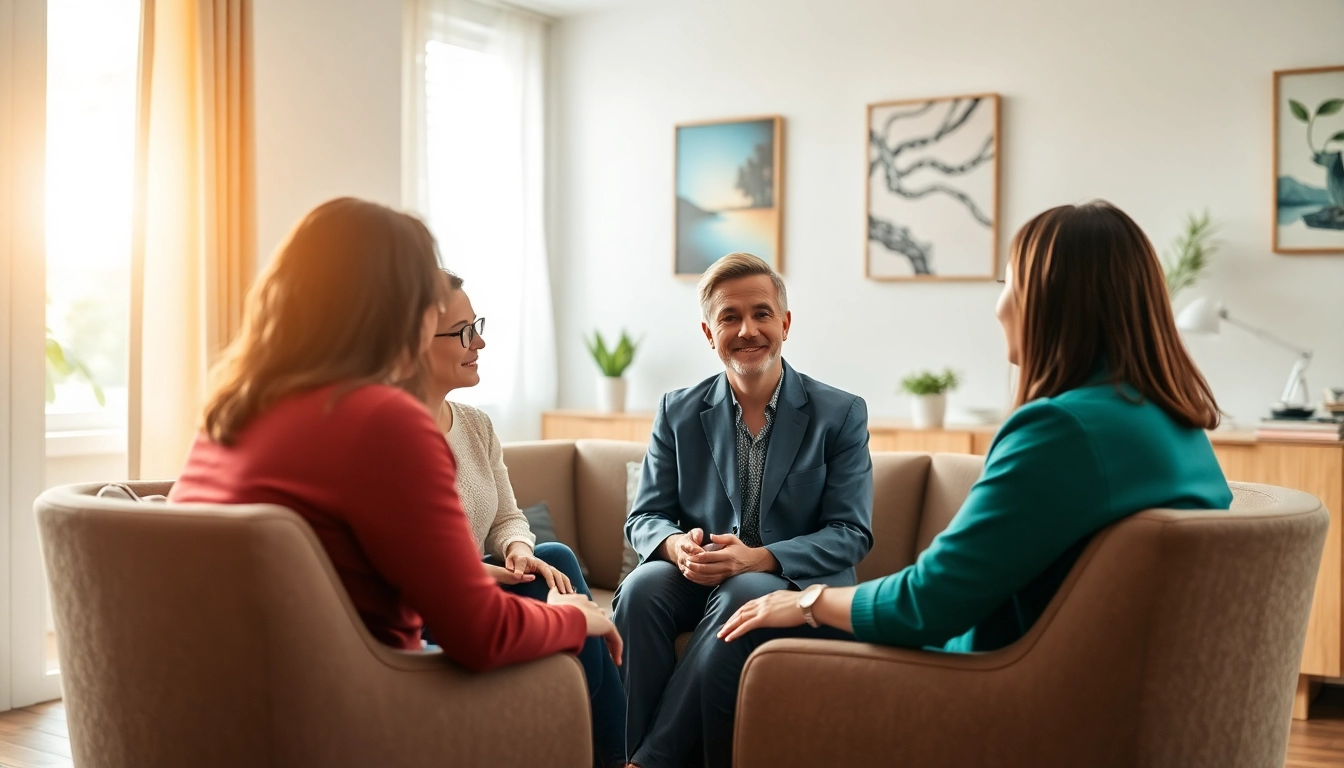 Engaging therapy session highlighting Mental Health Care practices in a serene environment.