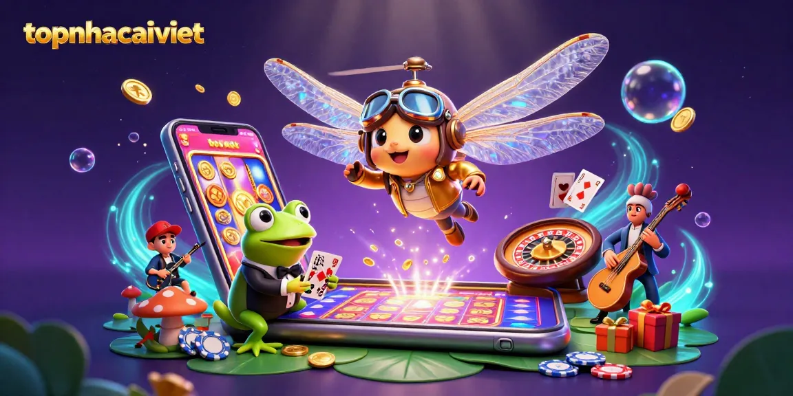 Experience thrilling gaming at topnhacaiviet with vibrant casino characters and exciting game elements.