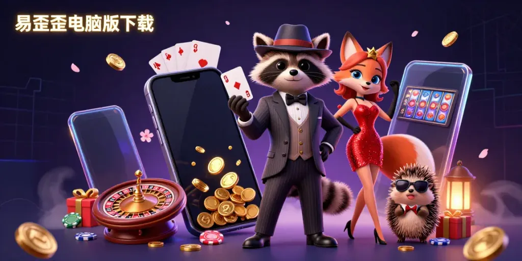 Engage with the exciting世界 of易歪歪电脑版下载 as vibrant casino scenes and characters unfold.