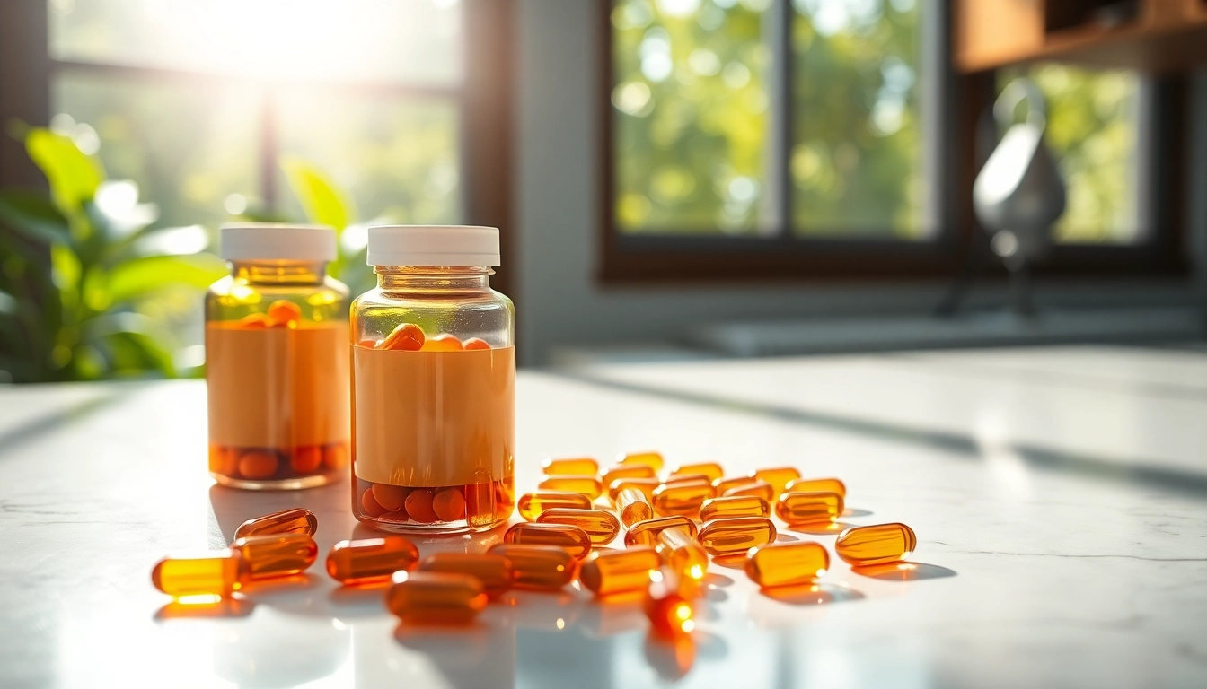 Visualize safe astaxanthin dosage with vibrant astaxanthin capsules on a marble countertop.