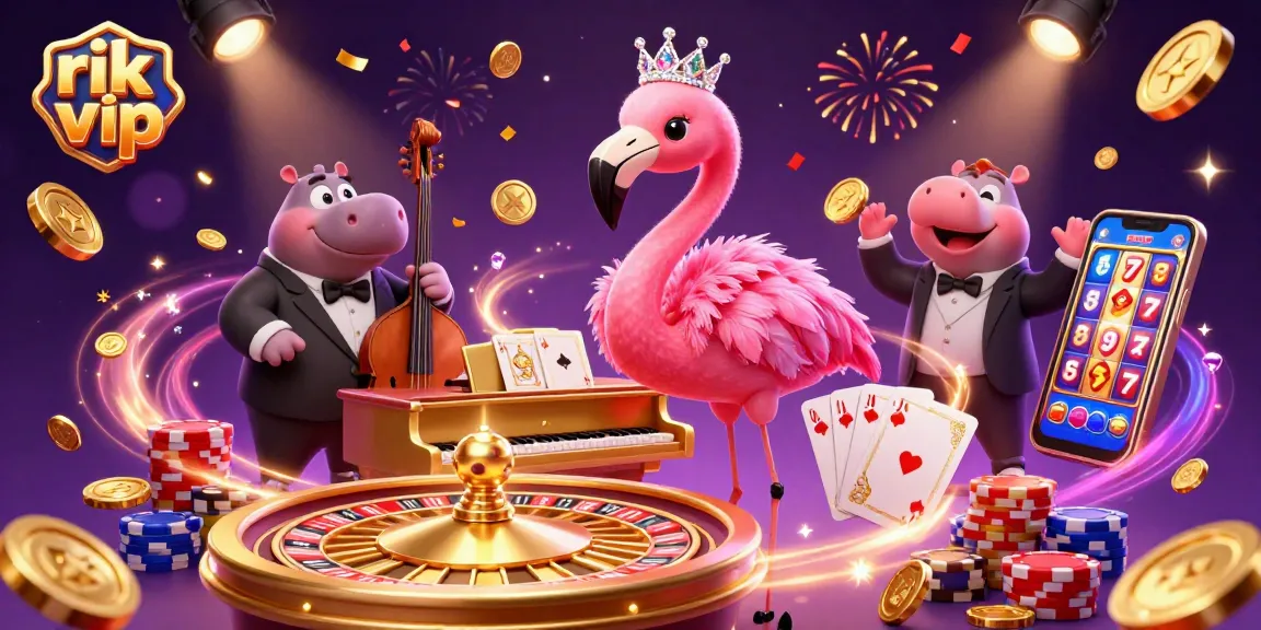 Experience the excitement of rik vip gaming with vibrant casino characters and mesmerizing elements.