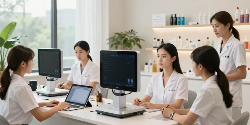 Comprehensive beauty analysis service providing Alternatives to QOVES in a modern setting with aesthetic specialists.