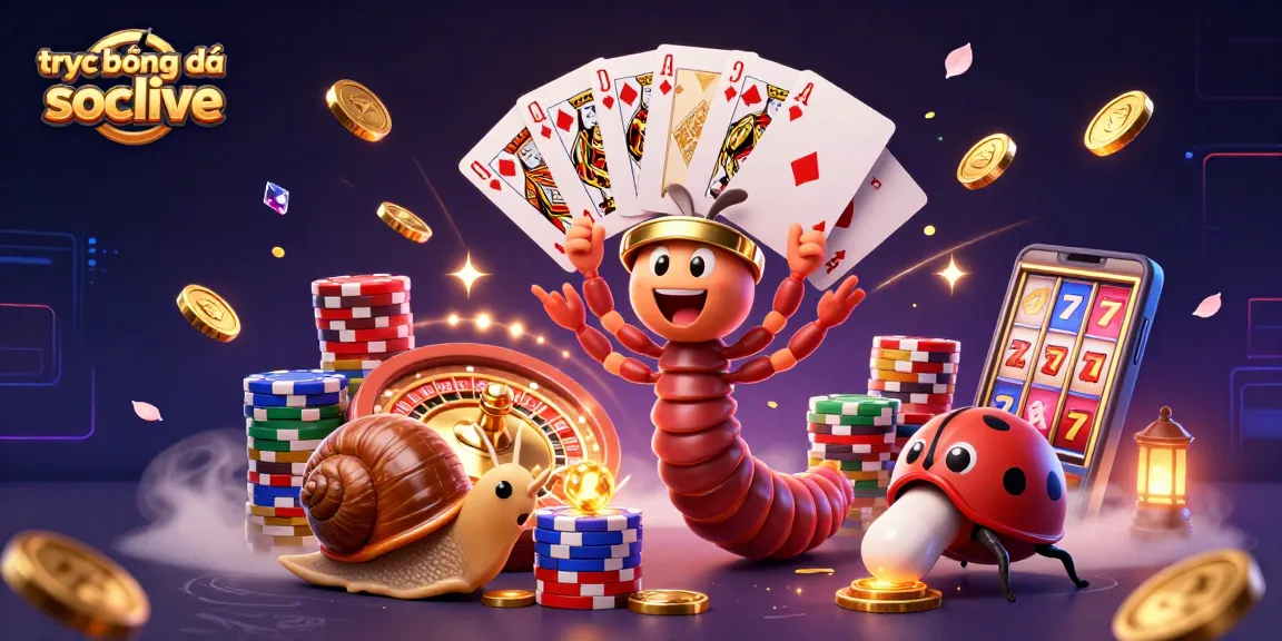 Experience trực tiếp bóng đá socolive with vibrant 3D cartoon characters and dynamic casino elements.
