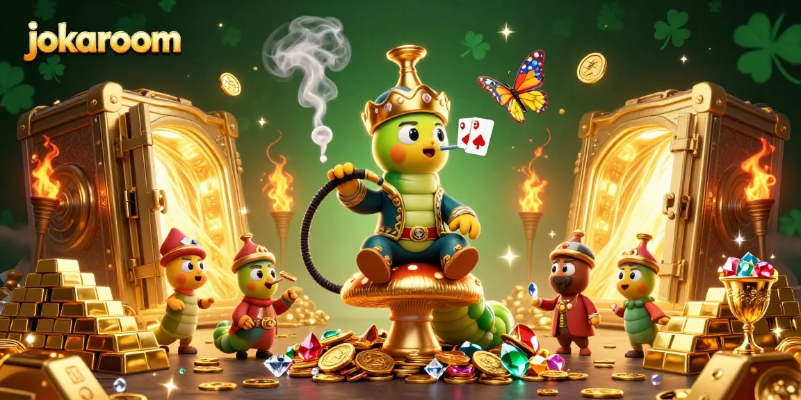 Bet at jokaroom and win with the vibrant 3D illustration showcasing royal baccarat gameplay.