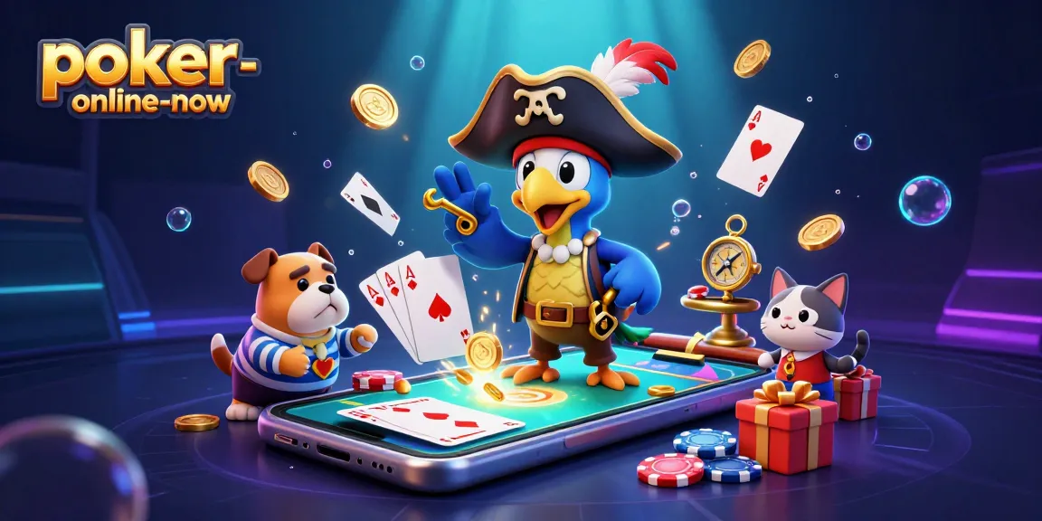 Join the excitement of poker-online-now featuring dynamic 3D characters and casino elements.