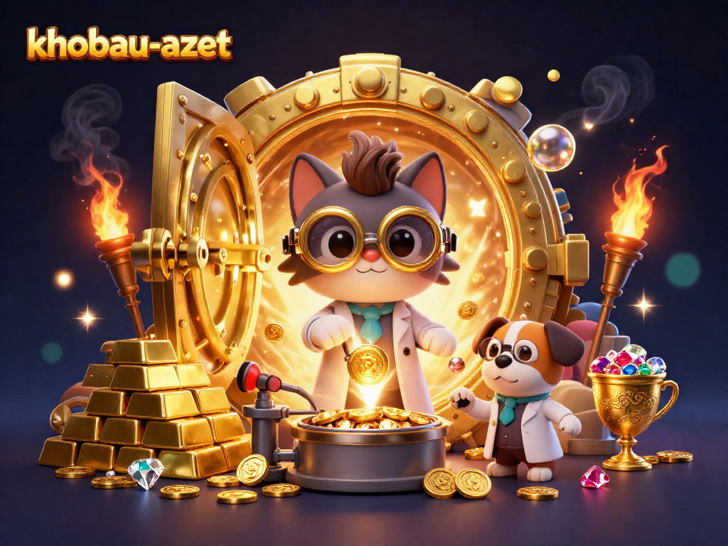 Experience khobau-aztec's thrilling adventures in this vibrant treasure-hunting scene.