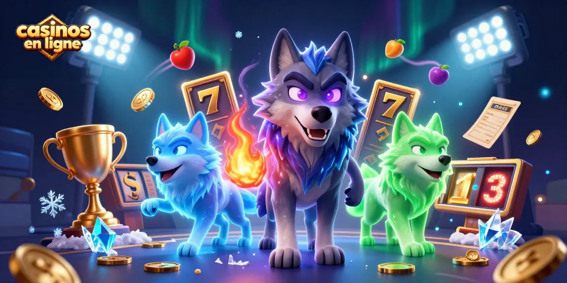 Gagnez avec des casinos en ligne grâce à une scène dynamique de jeux, effets lumineux et personnages captivants.