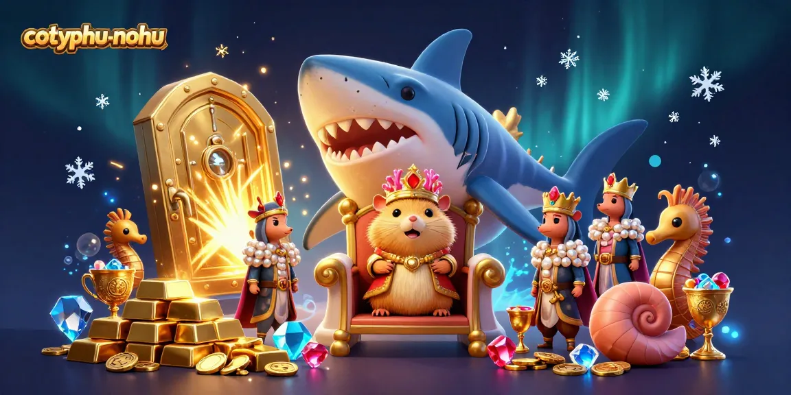 Catch thrilling treasures at cotyphu-nohu with a golden hamster king ruling over splendid riches.