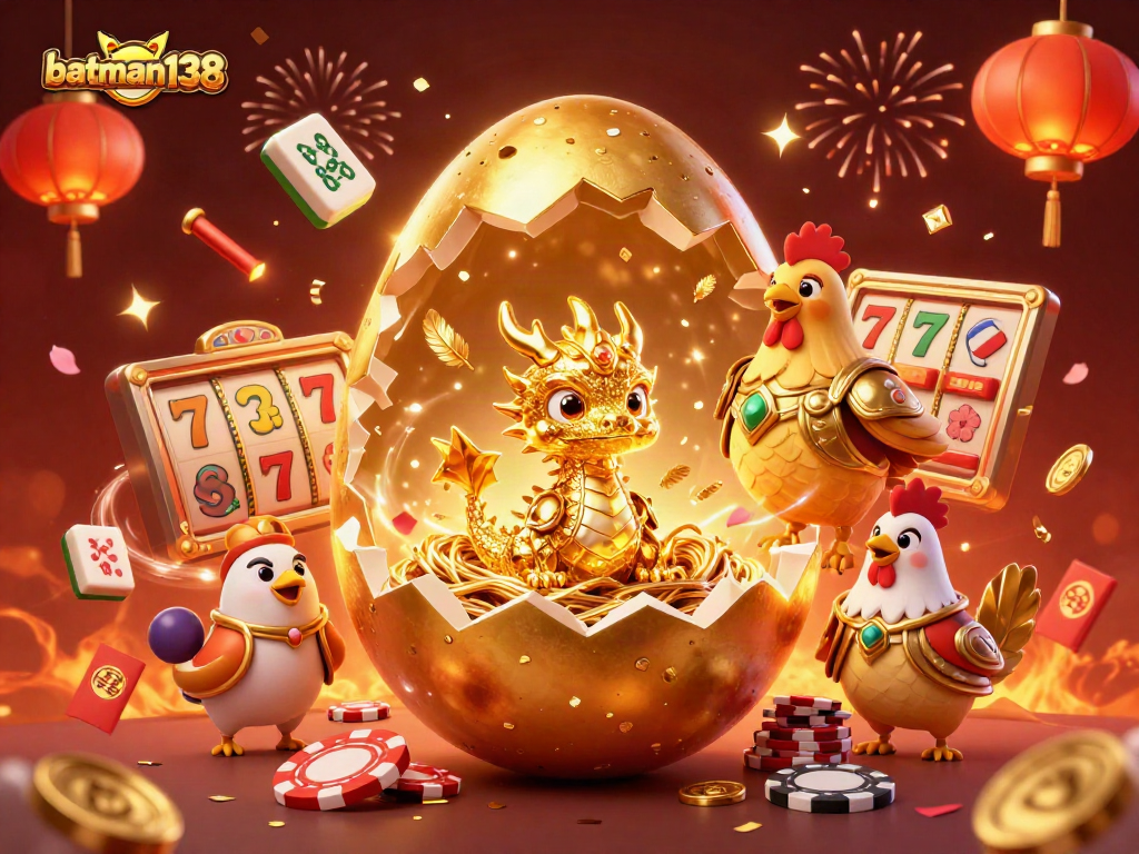 Experience the excitement of batman138 with a golden dragon and lucky gaming elements.