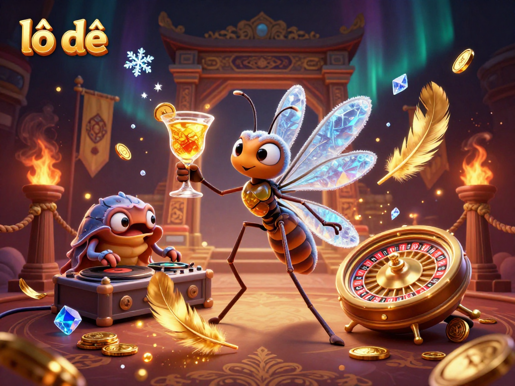 Engage in lô đề with dynamic 3D illustration featuring casino mascot and vibrant game elements.