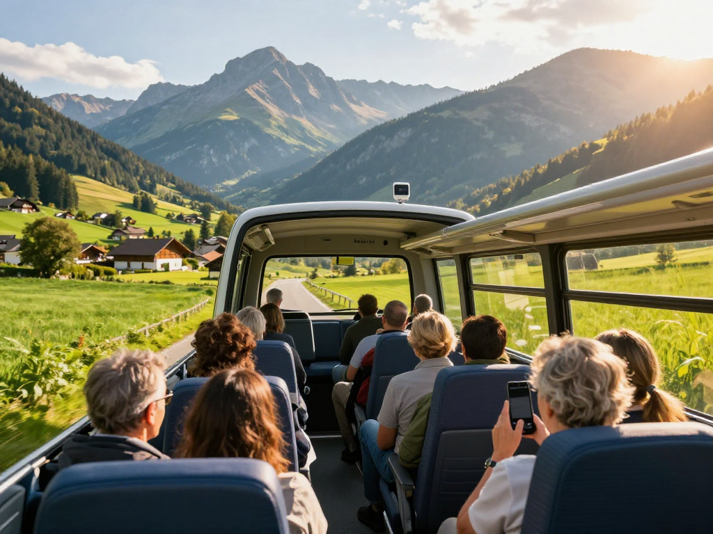 autocar cu internet Starlink Europa pe drum spre vacanță în destinații europene