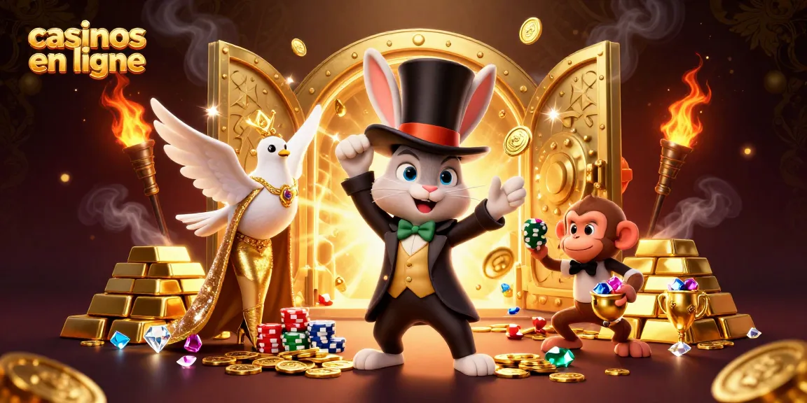 Des jeux de casinos en ligne avec un magicien et des personnages animés captivants.