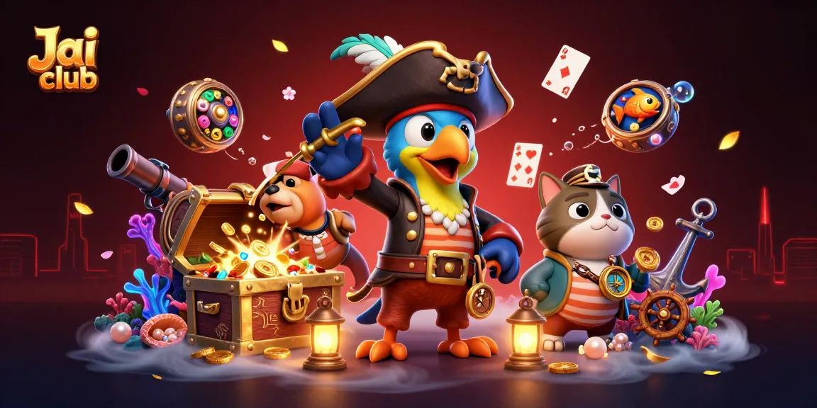 Engage with the vibrant world of Jai club through exciting slot game elements and animated characters.